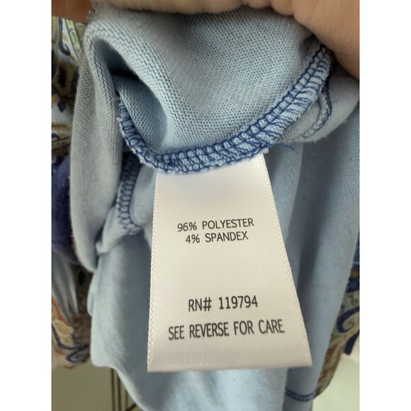 ONE WORLD LIVE AND LET LIVE MULTI EMBELLISHED V NECK TOP TUNIC SZ S Artsy - Picture 6 of 7